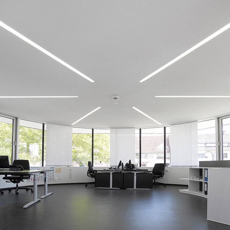 Anboolighting recessed linear lighting application in office